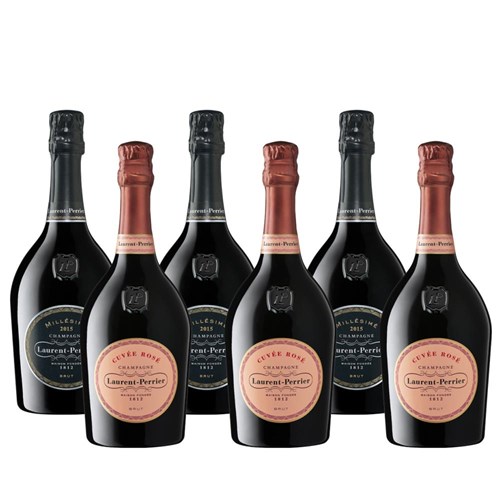 Mixed Case of Laurent Perrier Cuvee Rose and Vintage Brut (6x75cl)